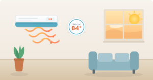 warm air conditioner blowing in St. Louis